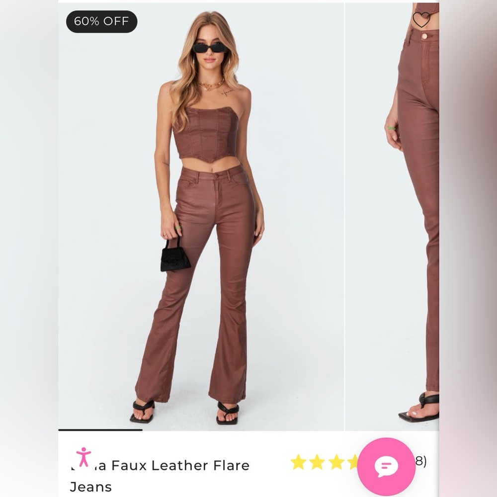Luna Faux Leather Flare Pants